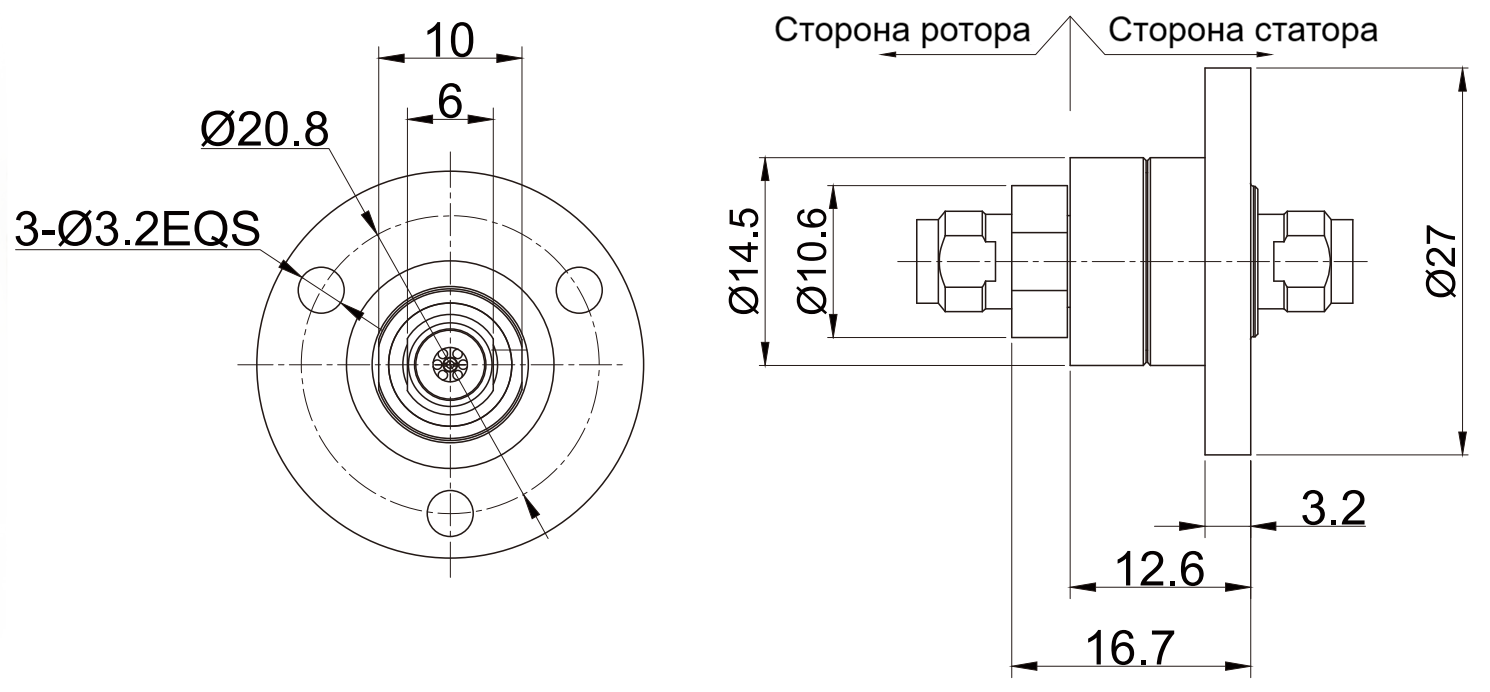 Чертеж MHF100-2.4-50G