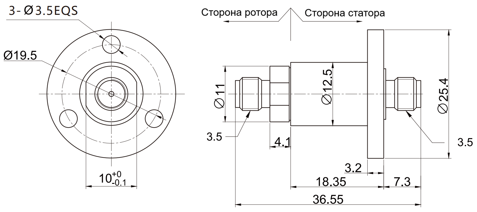 Чертеж MHF100-3.5-30G