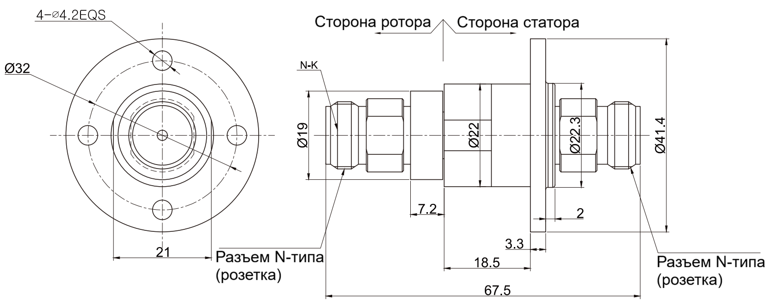 Чертеж MHF100-N-8G