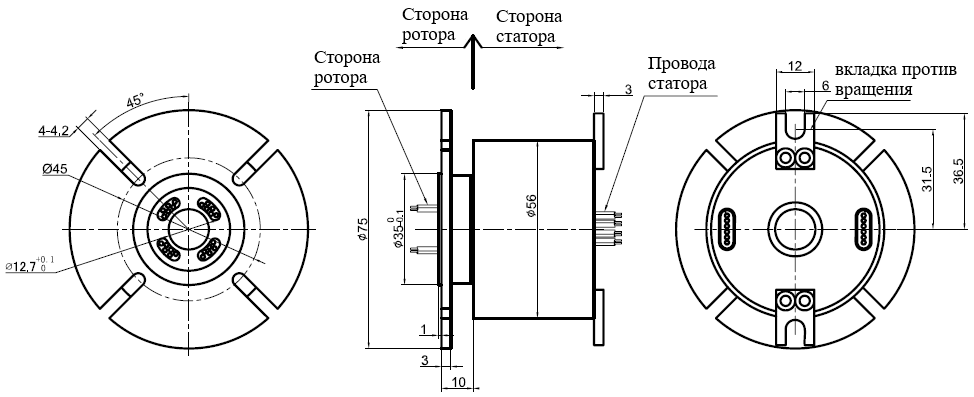 Чертеж GT1256F