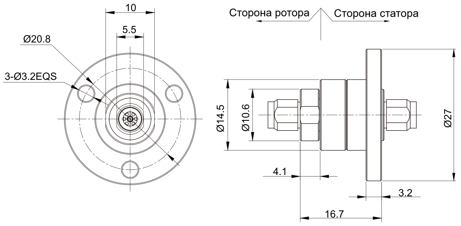Чертеж MHF100-2.92-40G