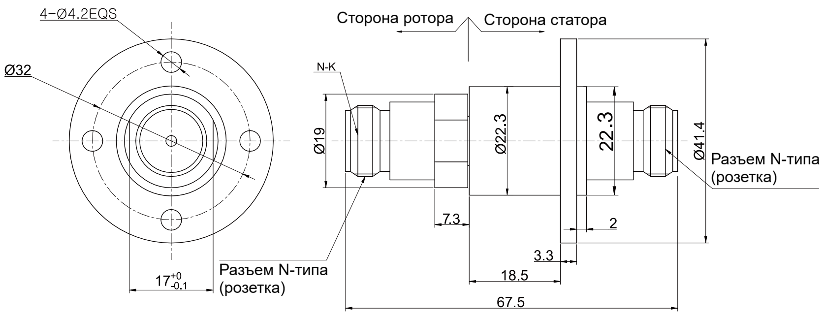Чертеж MHF100-N-18G